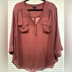 Torrid Women's Dark Dusty Rose Blouse